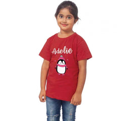 Mayawye Girls Cotton Adelie Half Sleeve TShirt (Maroon)
