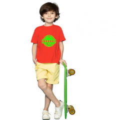 Mayawye Boys Cotton Adorable Baby Half Sleeve TShirt (Red)