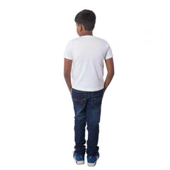 Mayawye Boys Cotton Will Be Cool Half Sleeve TShirt (White)