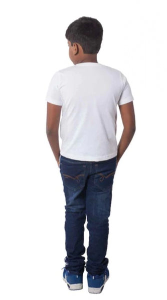 Mayawye Boys Cotton Will Be Cool Half Sleeve TShirt (White)