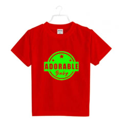 Mayawye Boys Cotton Adorable Baby Half Sleeve TShirt (Red)