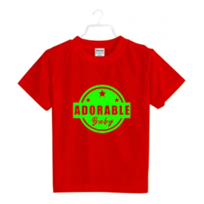 Mayawye Boys Cotton Adorable Baby Half Sleeve TShirt (Red)
