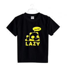 Mayawye Boys Cotton Lazy Half Sleeve TShirt (Black)