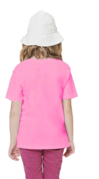 Mayawye Girls Cotton Baby Shark Half Sleeve TShirt (Pink)