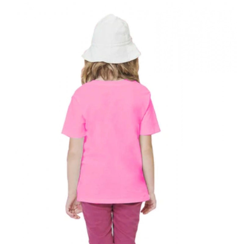 Mayawye Girls Cotton Baby Shark Half Sleeve TShirt (Pink)