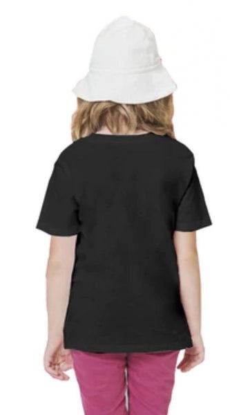 Mayawye Girls Cotton Baby Shark Half Sleeve TShirt (Black)