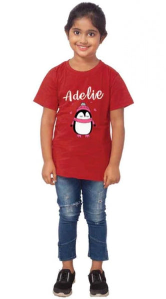 Mayawye Girls Cotton Adelie Half Sleeve TShirt (Maroon)