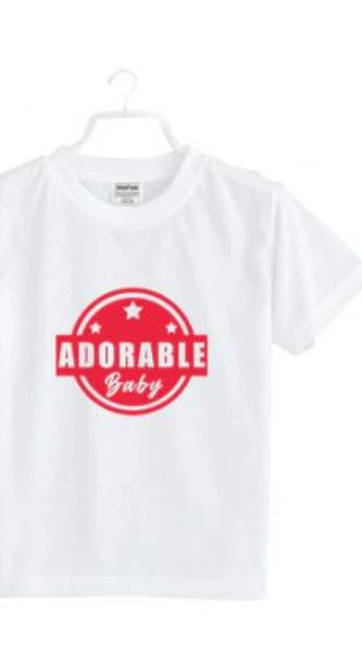 Mayawye Boys Cotton Adorable Baby Half Sleeve TShirt (White)