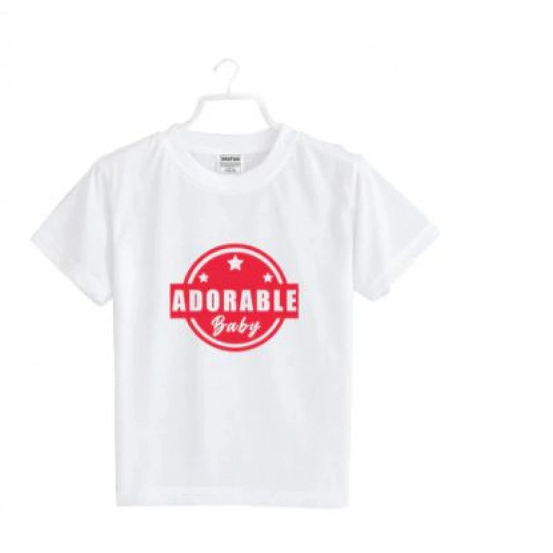 Mayawye Boys Cotton Adorable Baby Half Sleeve TShirt (White)