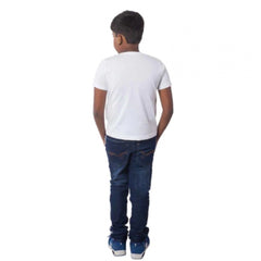 Mayawye Boys Cotton Off Road Adventure Half Sleeve TShirt (White)