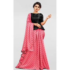 Mayawye Women's Vichitra Saree with Blouse (Gajari, 5-6 Mtrs)