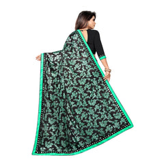 Mayawye Women's Lycra Blend Saree with Blouse (Green, 5-6 Mtrs)