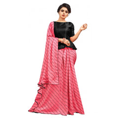 Mayawye Women's Vichitra Saree with Blouse (Gajari, 5-6 Mtrs)