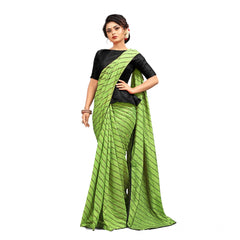 Mayawye Women's Vichitra Saree with Blouse (LightGreen, 5-6 Mtrs)
