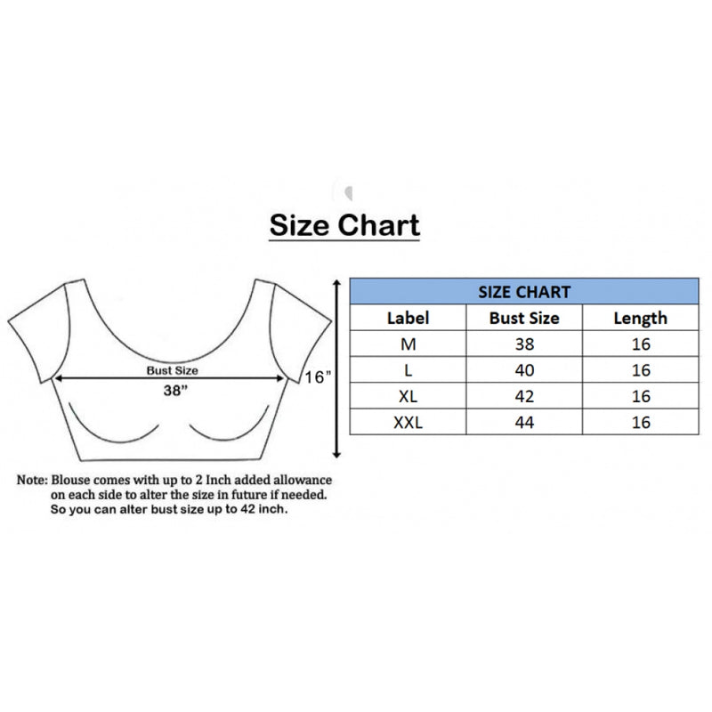 Mayawye Women's Satin Silk, Inner-Cotton Full Stitched Padded Blouse (Keri Fenta)