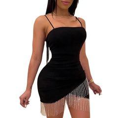 Summer Fashion Slip Dresses Sexy Slim Cross Women'S Skirts