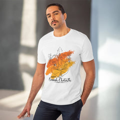 Mayawye Men's PC Cotton Ganesh Printed T Shirt (Color: White, Thread Count: 180GSM)