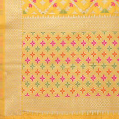 Mayawye Women's Silk Pure Zari weaving Duppatta (Mustard Yellow, Length: 2-2.3 Mtrs)