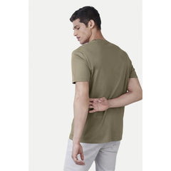 Mayawye Men's Casual Half sleeve Printed Cotton Crew Neck T-shirt (Green)