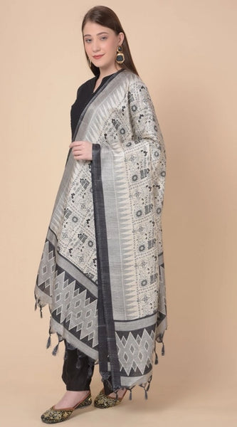 Mayawye Women's Art Silk Printed Dupatta (Multicolored, Length: 2.25 to 2.50 Mtr)