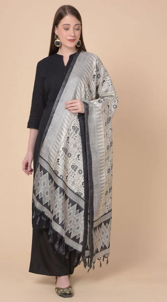 Mayawye Women's Art Silk Printed Dupatta (Multicolored, Length: 2.25 to 2.50 Mtr)