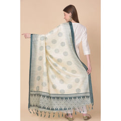 Mayawye Women's Art Silk Printed Dupatta (Grey, Length: 2.25 to 2.50 Mtr)