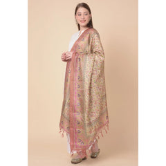 Mayawye Women's Art Silk Printed Dupatta (Pink, Length: 2.25 to 2.50 Mtr)