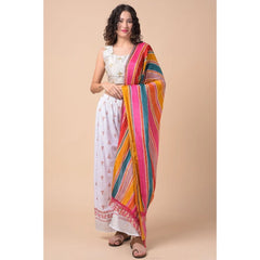 Mayawye Women's Chanderi Printed Dupatta (Multicolor, Length: 2.25 to 2.50 Mtr)