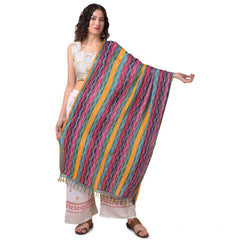 Mayawye Women's Chanderi Printed Dupatta (Multicolor, Length: 2.25 to 2.50 Mtr)