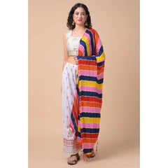 Mayawye Women's Chanderi Printed Dupatta (Multicolor, Length: 2.25 to 2.50 Mtr)