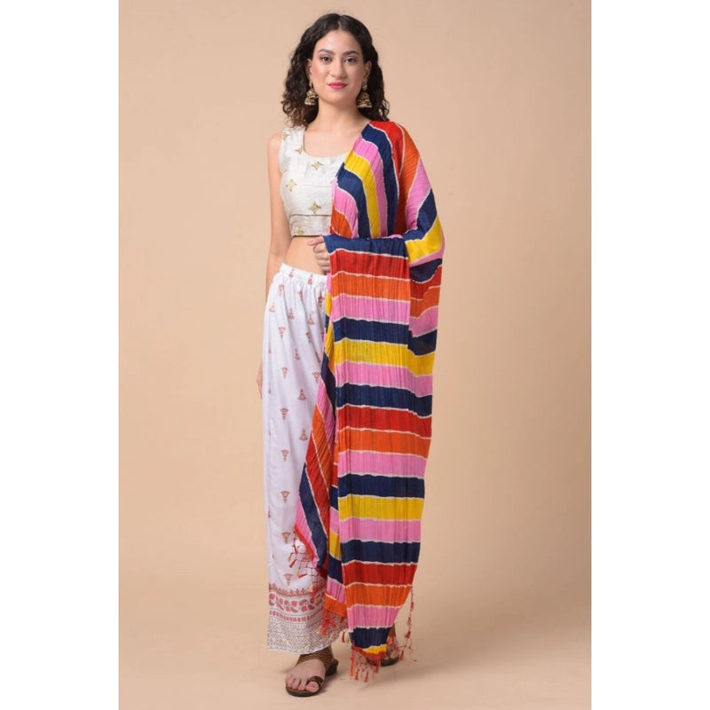 Mayawye Women's Chanderi Printed Dupatta (Multicolor, Length: 2.25 to 2.50 Mtr)