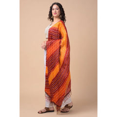 Mayawye Women's Chanderi Printed Dupatta (Multicolor, Length: 2.25 to 2.50 Mtr)