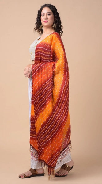 Mayawye Women's Chanderi Printed Dupatta (Multicolor, Length: 2.25 to 2.50 Mtr)