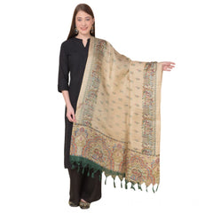 Mayawye Women's Art Silk Printed Dupatta (Gold, Length: 2.25 to 2.50 Mtr)