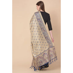 Mayawye Women's Art Silk Printed Dupatta (Gold, Length: 2.25 to 2.50 Mtr)