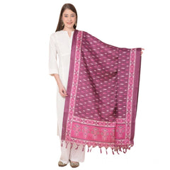 Mayawye Women's Art Silk Printed Dupatta (Purple, Length: 2.25 to 2.50 Mtr)
