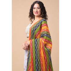Mayawye Women's Chanderi Printed Dupatta (Multicolor, Length: 2.25 to 2.50 Mtr)