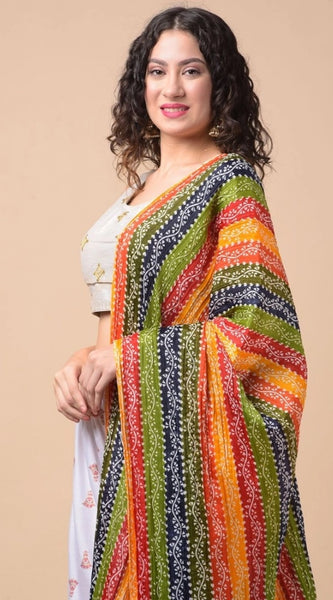 Mayawye Women's Chanderi Printed Dupatta (Multicolor, Length: 2.25 to 2.50 Mtr)