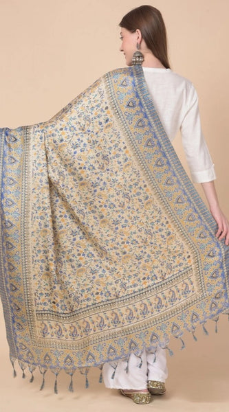 Mayawye Women's Art Silk Printed Dupatta (Grey, Length: 2.25 to 2.50 Mtr)