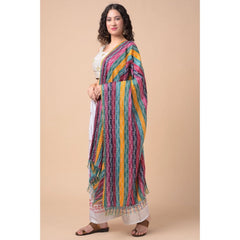 Mayawye Women's Chanderi Printed Dupatta (Multicolor, Length: 2.25 to 2.50 Mtr)