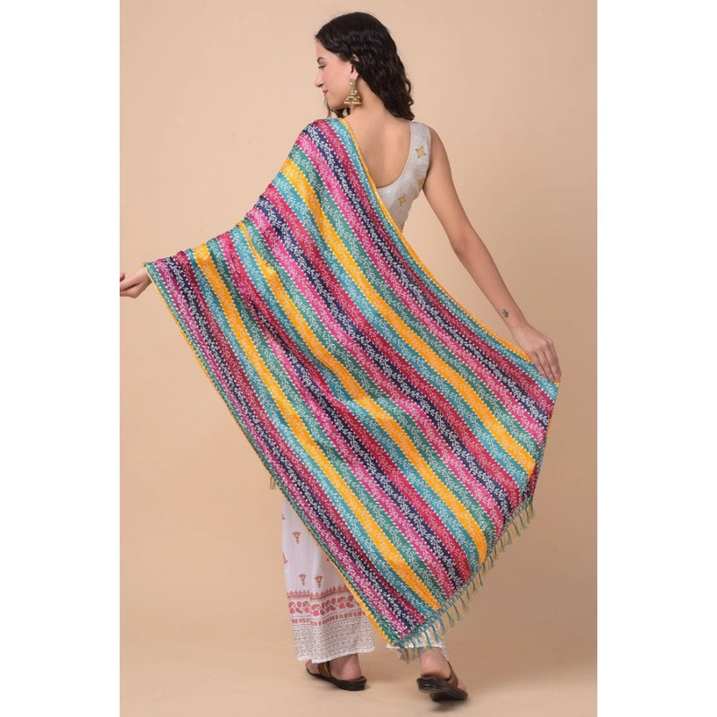 Mayawye Women's Chanderi Printed Dupatta (Multicolor, Length: 2.25 to 2.50 Mtr)