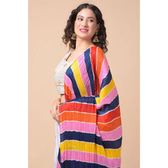 Mayawye Women's Chanderi Printed Dupatta (Multicolor, Length: 2.25 to 2.50 Mtr)
