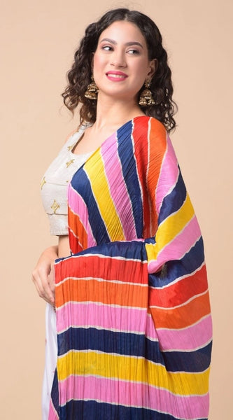 Mayawye Women's Chanderi Printed Dupatta (Multicolor, Length: 2.25 to 2.50 Mtr)