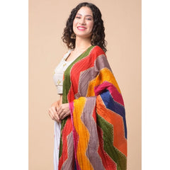 Mayawye Women's Chanderi Printed Dupatta (Multicolor, Length: 2.25 to 2.50 Mtr)