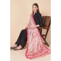 Mayawye Women's Art Silk Printed Dupatta (Red, Length: 2.25 to 2.50 Mtr)