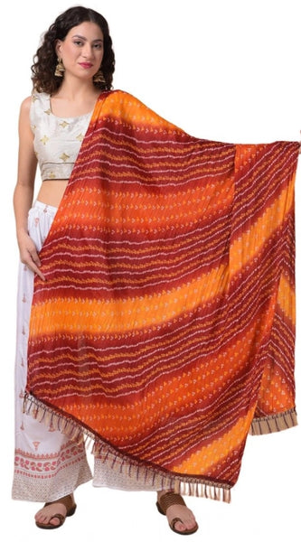 Mayawye Women's Chanderi Printed Dupatta (Multicolor, Length: 2.25 to 2.50 Mtr)