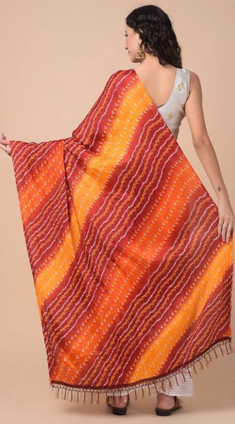 Mayawye Women's Chanderi Printed Dupatta (Multicolor, Length: 2.25 to 2.50 Mtr)