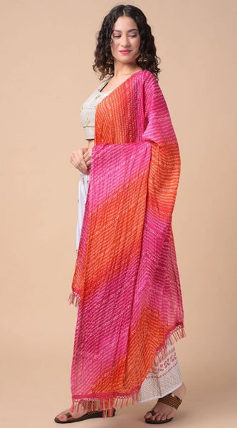 Mayawye Women's Chanderi Printed Dupatta (Multicolor, Length: 2.25 to 2.50 Mtr)