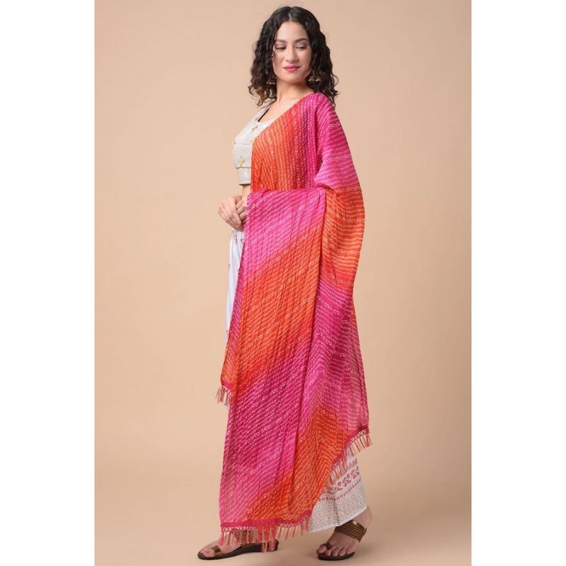 Mayawye Women's Chanderi Printed Dupatta (Multicolor, Length: 2.25 to 2.50 Mtr)