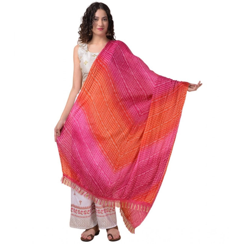 Mayawye Women's Chanderi Printed Dupatta (Multicolor, Length: 2.25 to 2.50 Mtr)